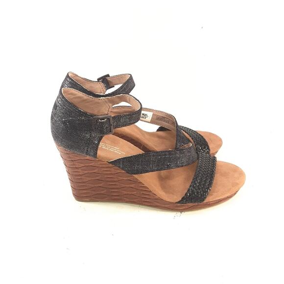 Toms Clarissa Wedge Sandals Size 8.5 - Picture 2 of 9